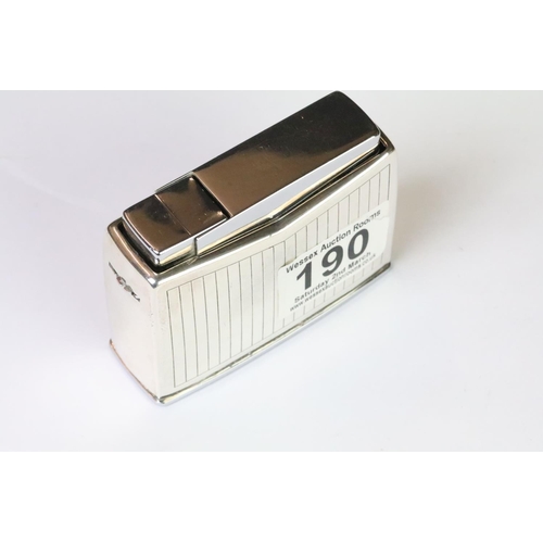 190 - A vintage Georg Jensen 925 sterling silver table lighter, marked with the Georg Jensen mark, 925 S D... 