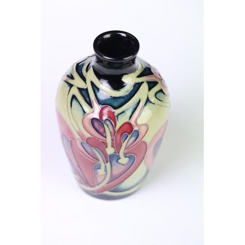 240 - A Moorcroft Pottery Bleeding Heart pattern small vase, designed by Kerry Goodwin, stands approx 10cm... 