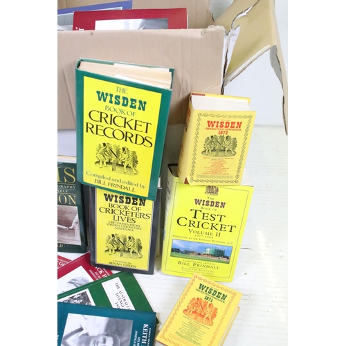 430 - Large collection of mostly mid 20th Century Wisden cricket related books including cricketers Almana... 