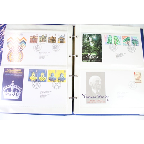 433 - Collection of first day covers across five albums and loose examples, mostly dating from the 1980s a... 