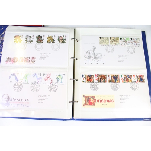 433 - Collection of first day covers across five albums and loose examples, mostly dating from the 1980s a... 