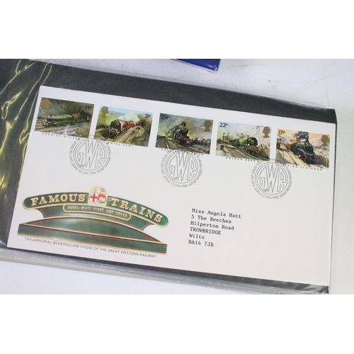 433 - Collection of first day covers across five albums and loose examples, mostly dating from the 1980s a... 