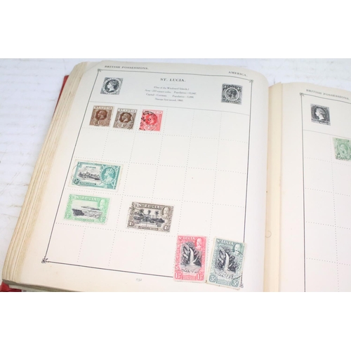 446 - Collection of British & world stamps contained within seven albums (featuring Victorian examples), t... 