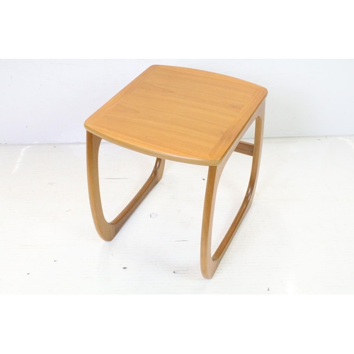 624 - Mid to late 20th century ' Nathan ' Teak Nest of Three Tables, largest measures 51cm high x 52cm wid... 