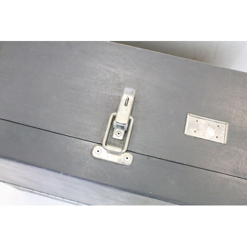 658 - Pair of RAF / Military Wooden Ammunition or Storage Boxes , each 80cm x 73cm x 25cm high