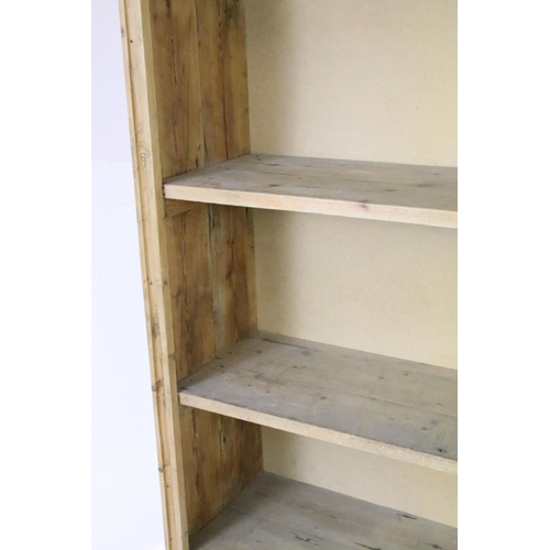 668 - Large Pine Bookcase with five shelves, 179cm high x 97cm wide x 33cm deep