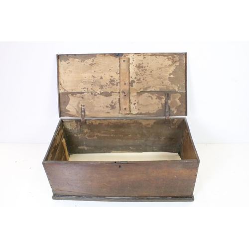 674 - Antique 18th century Oak Bible Box, 35cm high x 92cm long x 46cm deep