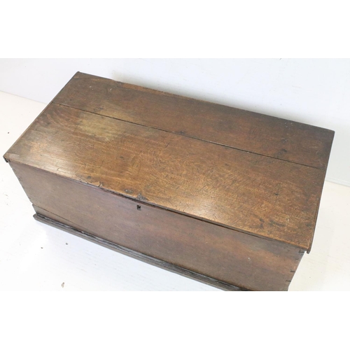 674 - Antique 18th century Oak Bible Box, 35cm high x 92cm long x 46cm deep