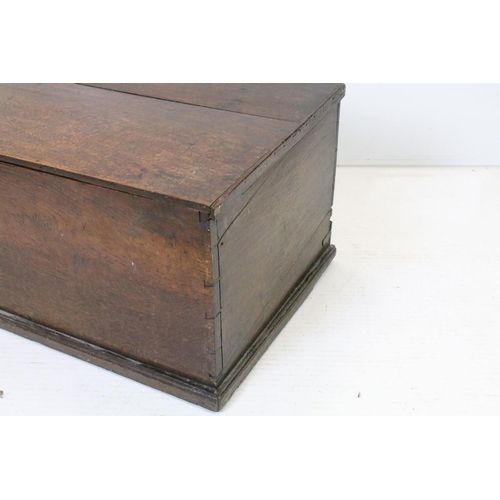 674 - Antique 18th century Oak Bible Box, 35cm high x 92cm long x 46cm deep