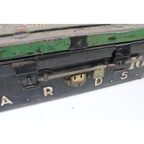 666 - Military Tin Trunk, 24cm high x 69cm wide