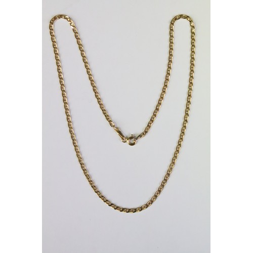 262 - A ladies 9ct gold curb link necklace together with a pair of 9ct gold and freshwater pearl stud earr... 