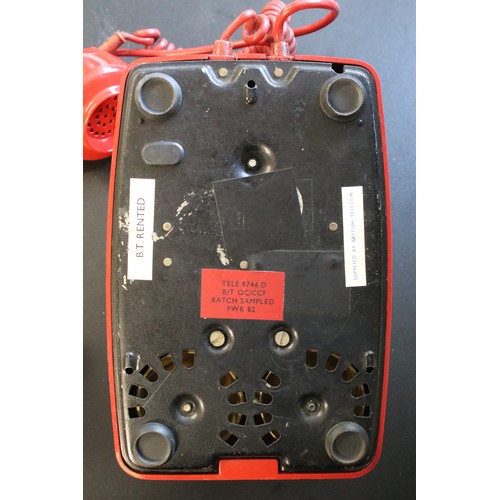 187A - British Telecom rotary dial telephone, model 8746 D in red