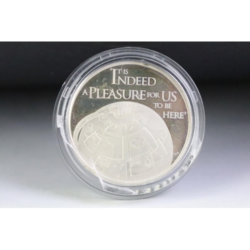 101 - A collection of five silver proof coins to include the 1996 United Kingdom Queen Elizabeth II 70th B... 