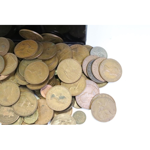 159 - A large collection of mainly British pre decimal coins to include Victorian examples together with a... 