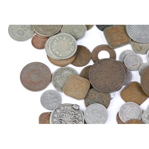 174 - A collection of mixed world coins to include early hammered and milled examples together with a sele... 