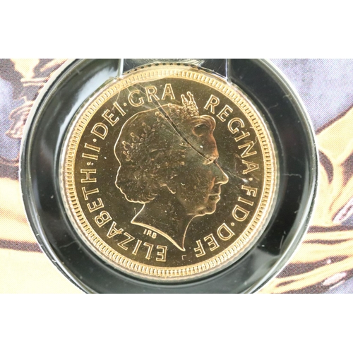 183 - A British Royal Mint Queen Elizabeth II 2000 uncirculated gold half sovereign coin.