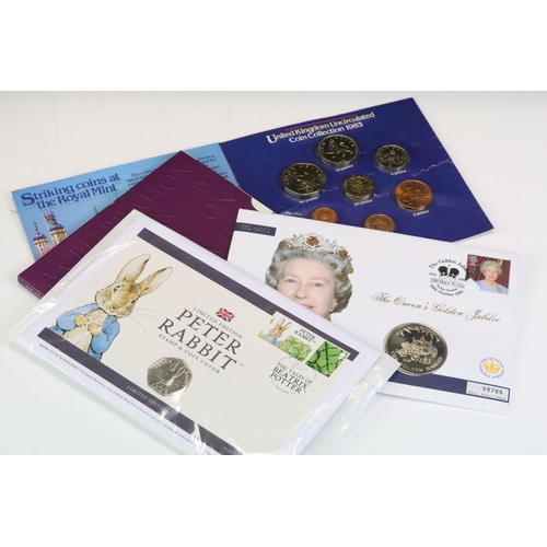 186 - A collection of mainly British commemorative and collectors coins in uncirculated condition to inclu... 