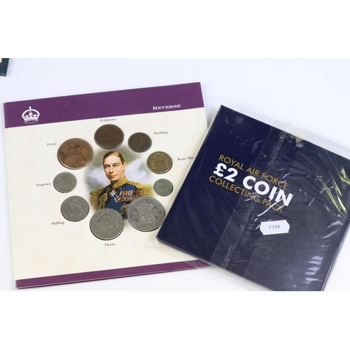 39 - A collection of Royal Mint Uncirculated coin sets to include six year sets, £5 coins, 50p coins and ... 