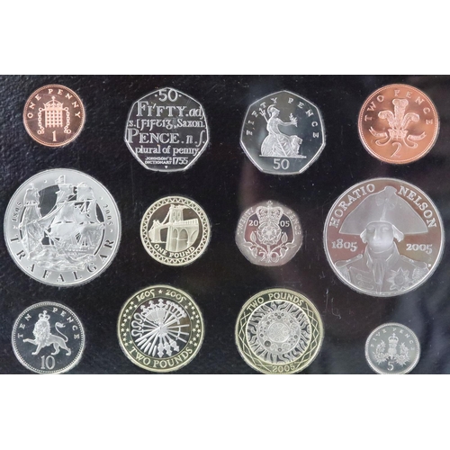 79 - A collection of three Royal Mint United Kingdom proof coin year sets to include 1993, 1994 and 2005 ... 