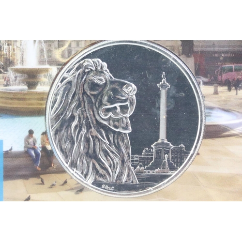 82 - A Royal Mint United Kingdom 2016 'Trafalgar Square' £100 fine silver coin.