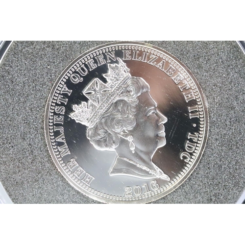 92 - A Jubilee Mint 'The Queen Elizabeth II 90th Birthday solid silver proof piedfort £5 coin complete in... 