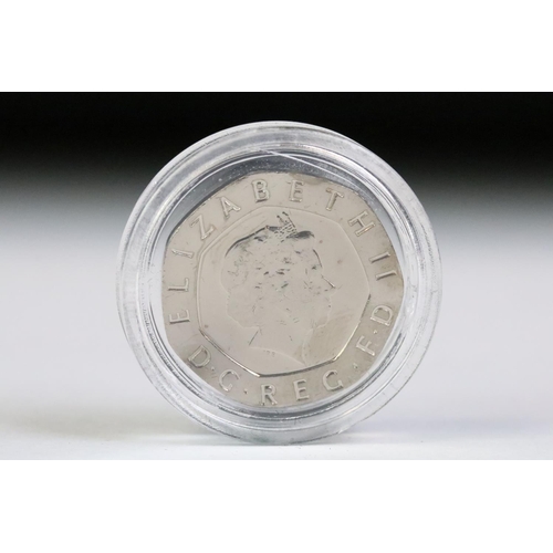 94 - A London Mint Undated 20p coin encapsulated within fitted display case and complete with COA.