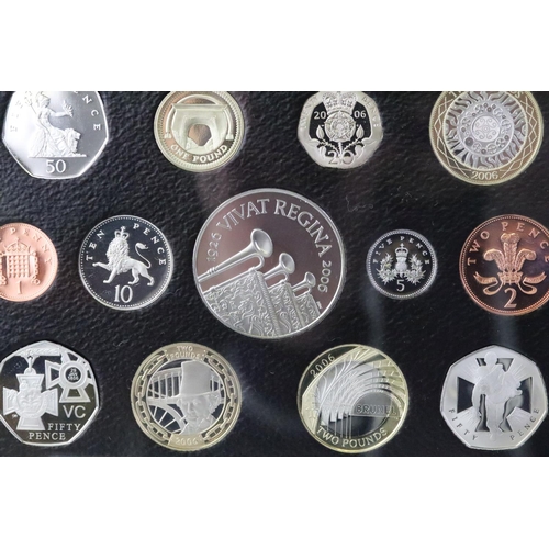 227 - A collection of six United Kingdom Royal Mint proof coin year sets to include 1989, 1990, 1987, 1995... 