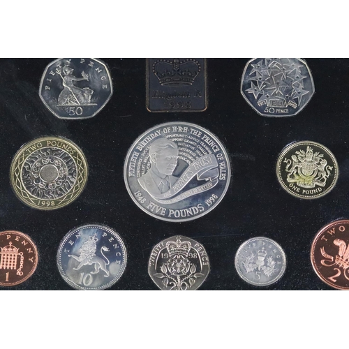 228 - A collection of six United Kingdom Royal Mint proof coin year sets to include 1985, 1984, 1983, 1997... 