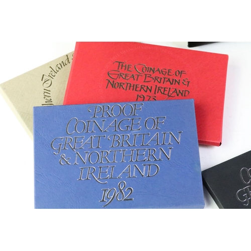 231 - Three Royal Mint proof coin year sets to include 1988, 2003 and 2008 examples together with five Roy... 