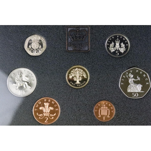 270 - A collection of six Royal Mint annual proof coin year sets to include 1987, 1986, 1985, 1988, 1994 a... 