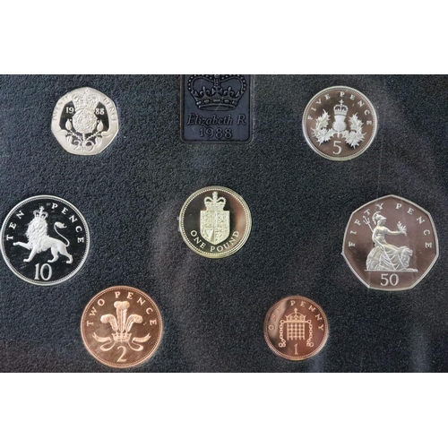 270 - A collection of six Royal Mint annual proof coin year sets to include 1987, 1986, 1985, 1988, 1994 a... 