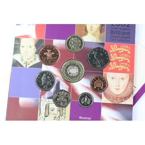 265 - A collection of ten Royal Mint brilliant uncirculated annual year sets to include 1984, 1983, 2003, ... 