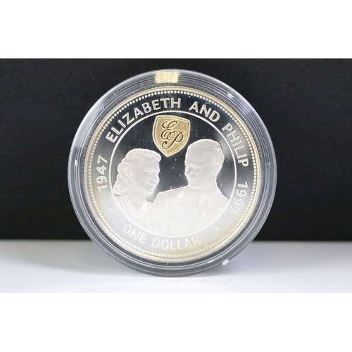 276 - A Royal Mint silver proof Barbados $1 dollar coin encapsulated within display case and complete with... 