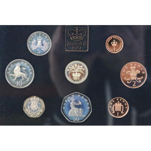 280 - A collection of six Royal Mint United Kingdom annual coin proof sets to include 1989, 1986, 1988, 19... 