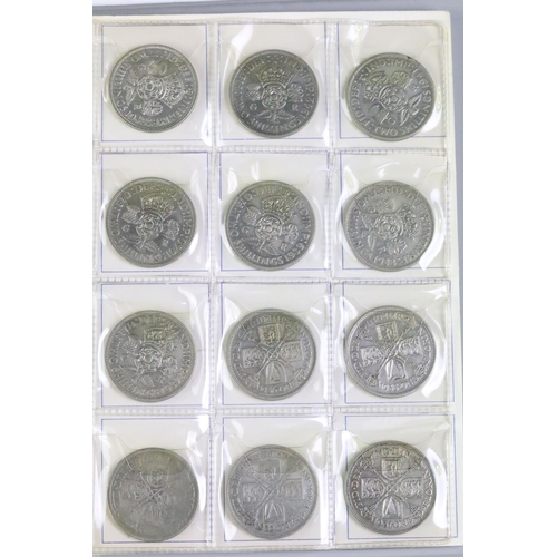 288 - A collection of British pre decimal Florin / two shilling coins to include Queen Victoria, King Edwa... 