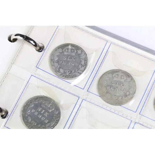 289 - A collection of British pre decimal sixpence coins to include Queen Victoria, King Edward VII, King ... 