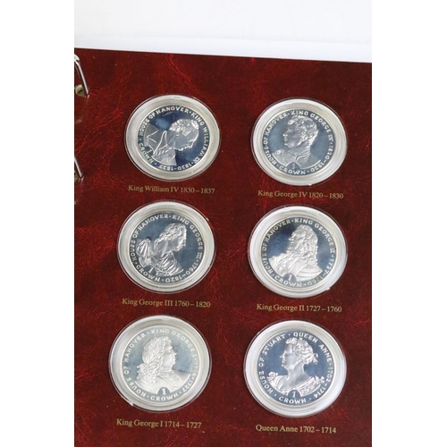 290 - A Pobjoy Mint Kings & Queens Crown of Crowns silver proof coin set consisting of twelve silver crown... 