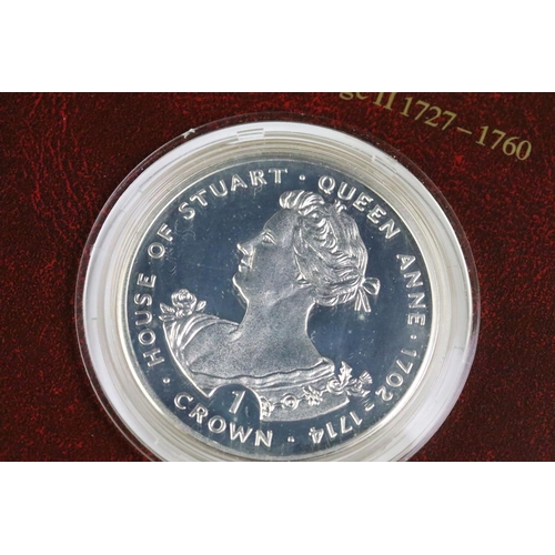 290 - A Pobjoy Mint Kings & Queens Crown of Crowns silver proof coin set consisting of twelve silver crown... 