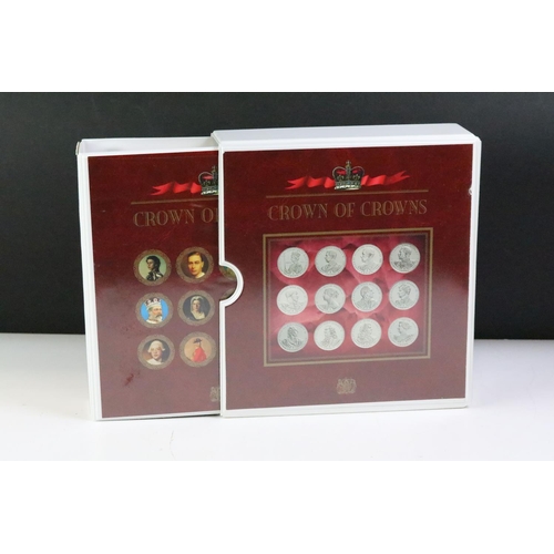 290 - A Pobjoy Mint Kings & Queens Crown of Crowns silver proof coin set consisting of twelve silver crown... 