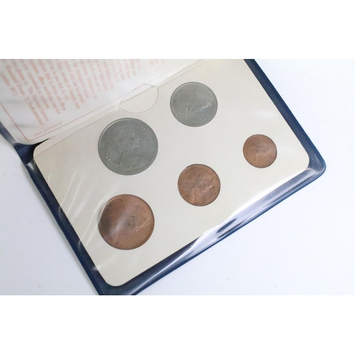 297 - A collection of mainly British uncirculated and proof coins sets to include silver example, all comp... 