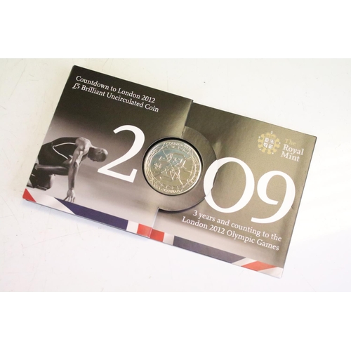 25 - A collection of Royal Mint uncirculated £5 coins to include 2016 x 2, 2015, 2009, 1996, 2008, 2009 a... 