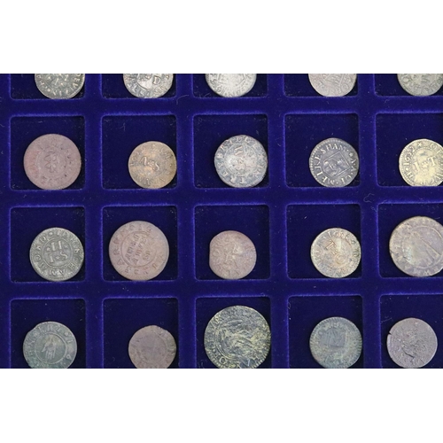 125 - A collection of approx thirty eight 17th century tokens, mainly Wiltshire examples to include Bradfo... 