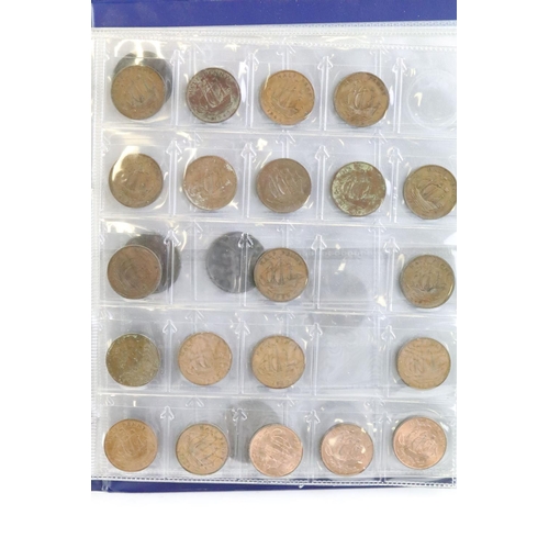 147 - A collection of mainly British pre decimal coins contained within two collectors albums to include s... 