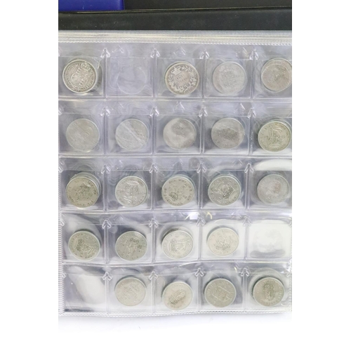 147 - A collection of mainly British pre decimal coins contained within two collectors albums to include s... 