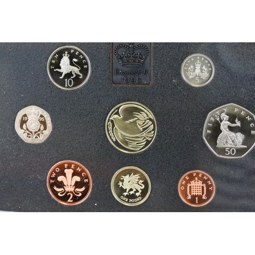 51 - A collection of seven Royal Mint uncirculated proof year sets to include 1997, 1999, 1998, 1996, 199... 