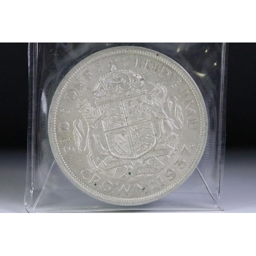 68 - A British Queen Victoria 1887 silver double florin coin together with a King George V 1935 silver cr... 