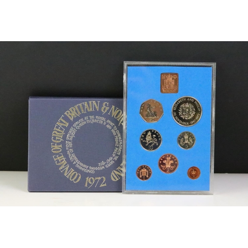 230 - A collection of ten Royal Mint brilliant uncirculated coin year sets to include 1981, 1980, 1979, 19... 