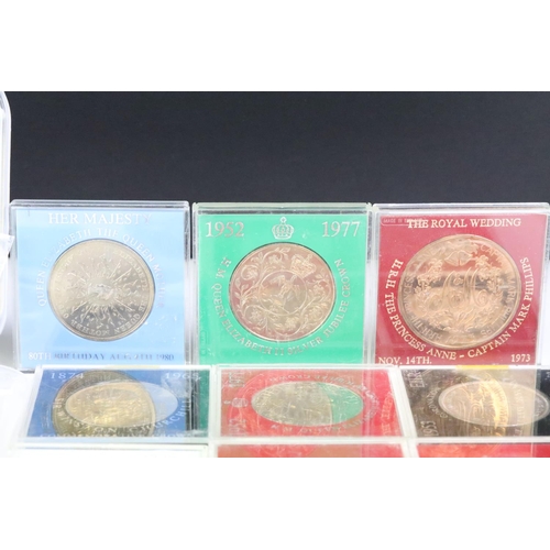 232 - A collection of mainly British Commemorative crowns and £5 coins to include uncirculated and silver ... 