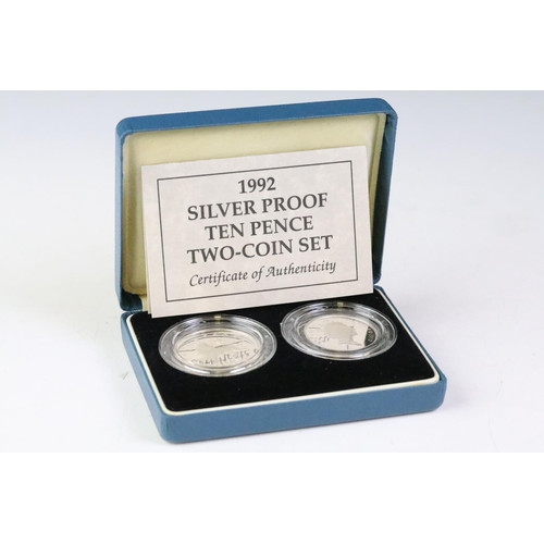 237 - A collection of Royal Mint United Kingdom silver proof coins to include 1988 £1 coin, 1985 £1 coin, ... 