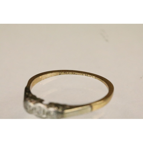 150 - Three 9ct gold rings to include a signet ring (hallmarked Birmingham), signet ring with stepped shou... 